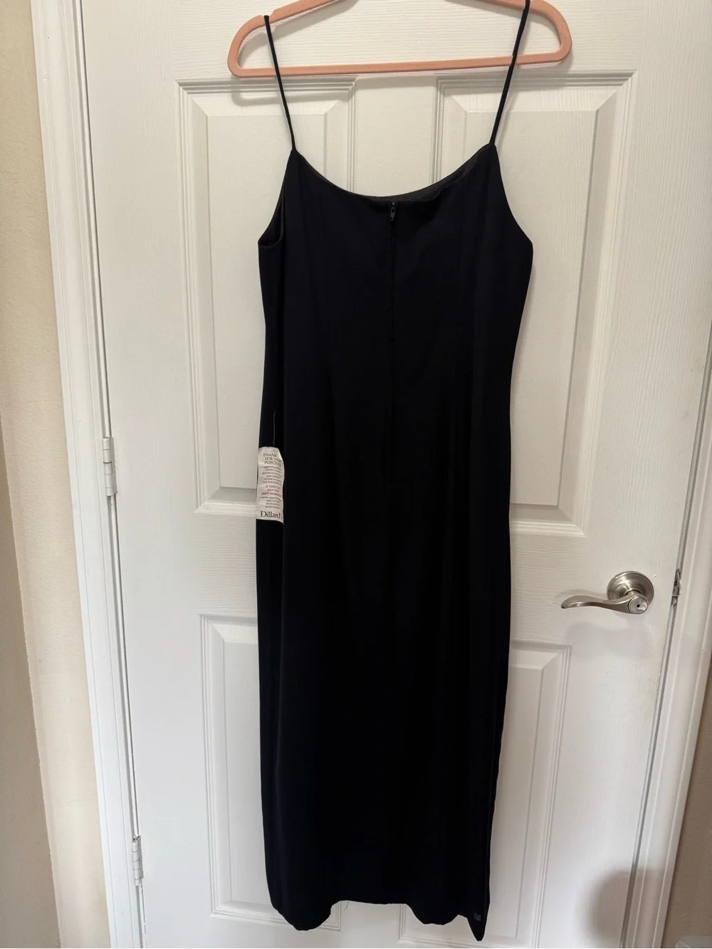 Vintage Michael Marcella Black Slip Midi Dress Size 12